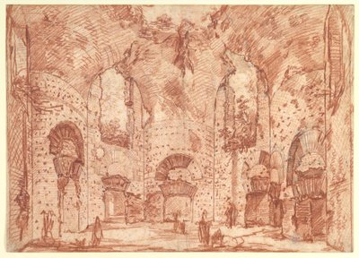 The Octagonal Room in the Small Baths at the Villa of Hadrian (Tivoli) by Giovanni Battista Piranesi