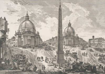 The Piazza del Popolo, ca. 1750 by Giovanni Battista Piranesi