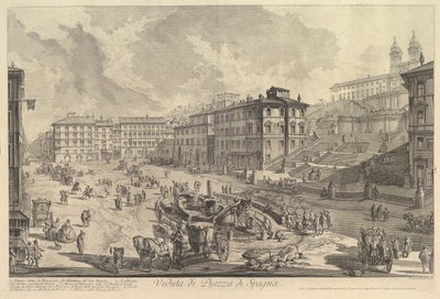 The Piazza di Spagna by Giovanni Battista Piranesi
