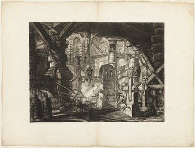 The Pier with Chains, Plate 16 from Imaginary Prisons by Giovanni Battista Piranesi
