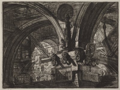 The Pier with a Lamp by Giovanni Battista Piranesi