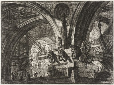 The Pier with a Lamp by Giovanni Battista Piranesi