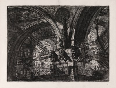 The Pier with a Lamp, Plate 15 from Carceri by Giovanni Battista Piranesi