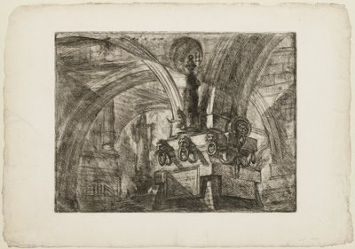The Pier with a Lamp (plate 15 from Imaginary Prisons) by Giovanni Battista Piranesi