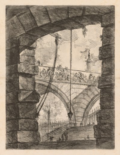 The Prisons: A Lofty Arch with a Frieze by Giovanni Battista Piranesi