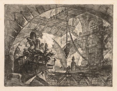 The Prisons: A Vast Gallery with a Group of Prisoners by Giovanni Battista Piranesi
