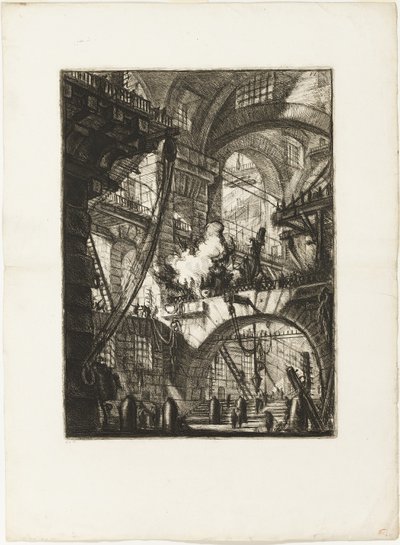 The Smoking Fire, plate 6 from Imaginary Prisons by Giovanni Battista Piranesi