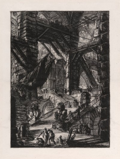 The Staircase with Trophies, Plate 8 from Carceri by Giovanni Battista Piranesi