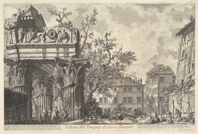 The Temple of Vespian Veduta del Tempio di giove Tonante, ca. 1756 by Giovanni Battista Piranesi