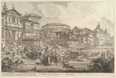 The Smaller Harbor, Called the Porto di Ripetta by Giovanni Battista Piranesi