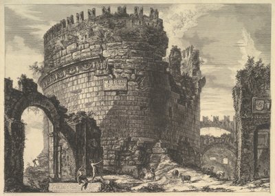 The Tomb of Caecilia Metella, from Roman Views by Giovanni Battista Piranesi