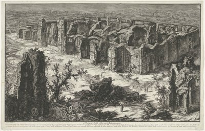 Baths of Caracalla in Rome Rovine delle Terme Antoniniane (title on object) Views of Rome (series title) Vedute di Roma disegnate ed incise da Giambattista Piranesi architetto Veneziano (series title) by Giovanni Battista Piranesi