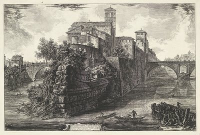 Tiber Island in Rome by Giovanni Battista Piranesi