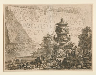 Title Page: Views of Rome Drawn and Etched by Giambattista Piranesi, Venetian Architect by Giovanni Battista Piranesi