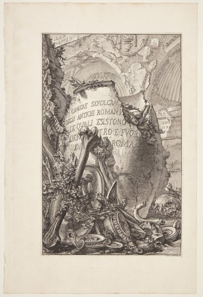 Tomb Chambers of the Old Romans, in Rome and Outside the City by Giovanni Battista Piranesi