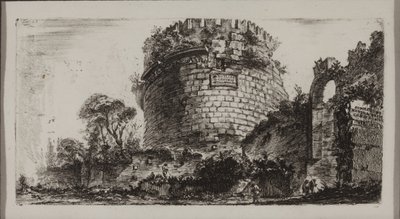 Tomb of Caecilia Metella called Capo di Bove, or Ox Head by Giovanni Battista Piranesi