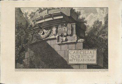 Tomb of Caecilia Metella in Rome by Giovanni Battista Piranesi