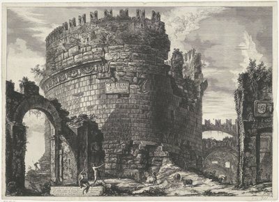 Tomb of Caecilia Metella in Rome by Giovanni Battista Piranesi