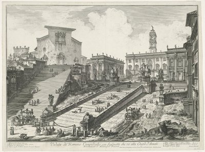Steps to Piazza del Campidoglio and Santa Maria in Aracoeli in Rome (series title: Views of Rome) by Giovanni Battista Piranesi