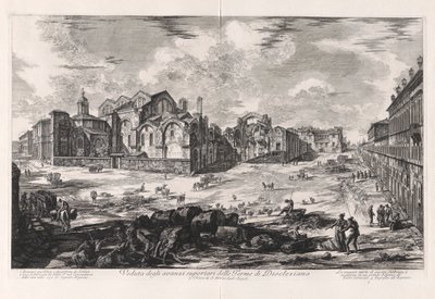 View of the Upper Ruins of the Baths of Diocletian, from Views of Rome by Giovanni Battista Piranesi