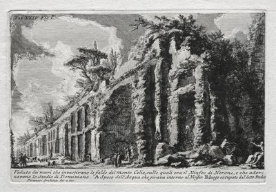 View of the Walls Surrounding the Slopes of Monte Celio by Giovanni Battista Piranesi