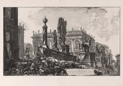 View of the Campidoglio from the Side, from Vedute di Roma (Views of Rome) by Giovanni Battista Piranesi