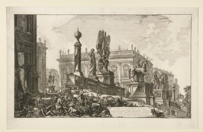View of the Campidoglio, from the side, from Vedute di Roma by Giovanni Battista Piranesi