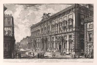 View of the Palazzo Built on the Quirinal for the Secretary of the Briefs and the Sacred Council (from Views of Rome) by Giovanni Battista Piranesi