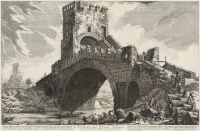View of the Salario Bridge by Giovanni Battista Piranesi