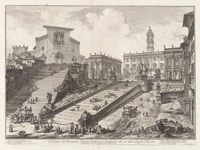 View of the Roman Capitol with Staircase by Giovanni Battista Piranesi