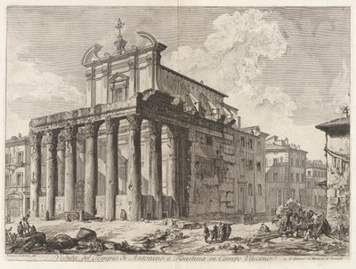 View of the Temple of Antoninus and Faustina in the Roman Forum, from Views of Rome by Giovanni Battista Piranesi