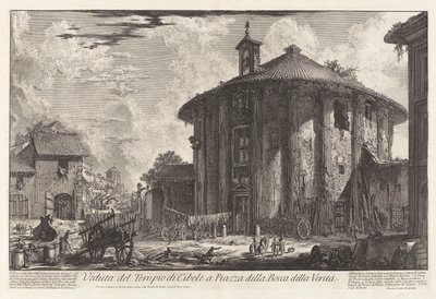 View of the Temple of Cybele in the Piazza of the Bocca della Verità, from Views of Rome by Giovanni Battista Piranesi
