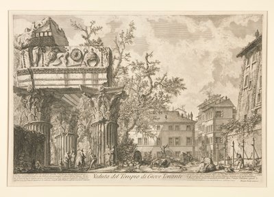 View of the Temple of Jupiter Tonans (the Thunderer), from Vedute di Roma by Giovanni Battista Piranesi