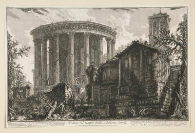 View of the Temple of the Sibyl in Tivoli, from Views of Rome by Giovanni Battista Piranesi