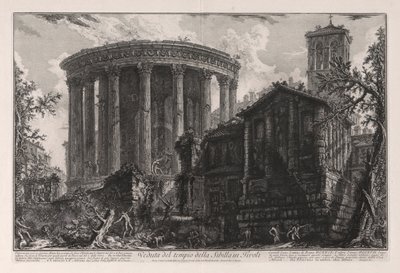 View of the Temple of the Sibyl in Tivoli, from Views of Rome by Giovanni Battista Piranesi