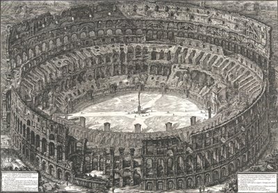View of the Flavian Amphitheater known as the Colosseum, 1776 by Giovanni Battista Piranesi