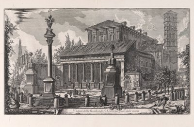 View of the Basilica of San Lorenzo fuori delle Mura, from Views of Rome by Giovanni Battista Piranesi