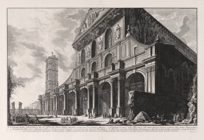 View of the Basilica of San Paolo fuori delle Mura, Built by Constantine the Great, from Views of Rome by Giovanni Battista Piranesi