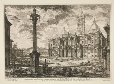 View of the Basilica of S. Maria Maggiore with Its Two Flanking Wings, from Vedute di Roma by Giovanni Battista Piranesi