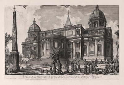 View of the Façade at the Back of the Basilica of Santa Maria Maggiore, from Views of Rome by Giovanni Battista Piranesi