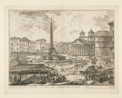 View of the Piazza della Rotonda, from Vedute di Roma by Giovanni Battista Piranesi