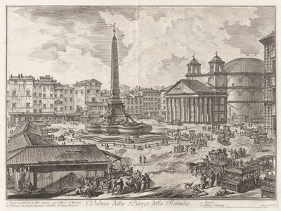 View of the Piazza della Rotonda (with the Pantheon in the background), from Views of Rome by Giovanni Battista Piranesi