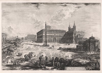 View of the Square, and Basilica of San Giovanni in Laterano, from Views of Rome by Giovanni Battista Piranesi