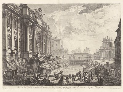 View of the Vast Trevi Fountain by Giovanni Battista Piranesi