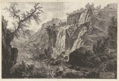 View of Small Waterfalls at Tivoli, from Views of Rome by Giovanni Battista Piranesi