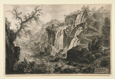 View of the Small Waterfalls at Tivoli, from Views of Rome by Giovanni Battista Piranesi