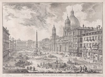 View of Piazza Navona Above the Ruins of the Circus of Domitian, from Views of Rome by Giovanni Battista Piranesi