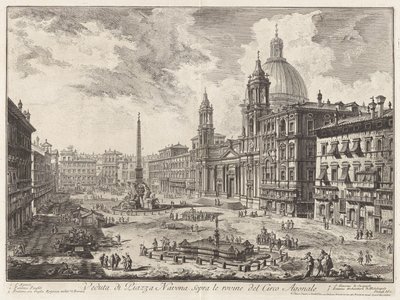 View of the Piazza Navona above the Ruins of the Circus of Domitian, from Views of Rome by Giovanni Battista Piranesi