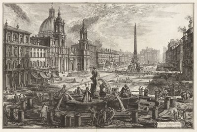 View of the Piazza Navona above the Ruins of the Circus Agonalis [Circus of Domitian], from Vedute di Roma (Views of Rome) by Giovanni Battista Piranesi