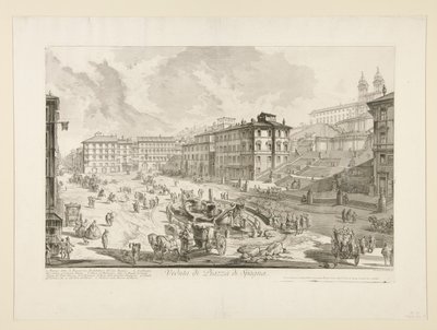 View of Piazza di Spagna, from Vedute di Roma by Giovanni Battista Piranesi